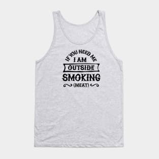 Funny fathers day BBQ Barbecue lover Grillmaster Meat smoker Tank Top